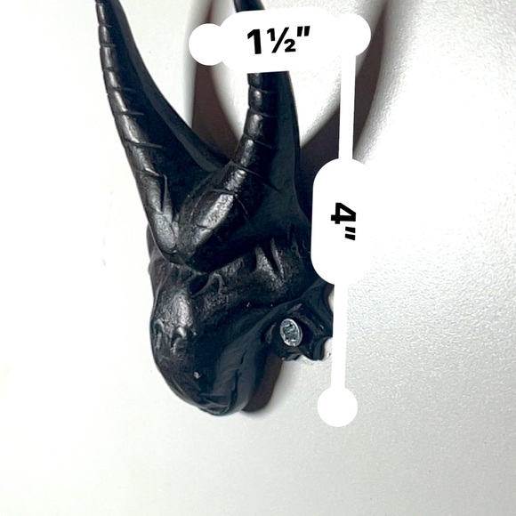 midevil fantasy Renaissance dragon hook, wrought iron 2"x4 metalwork blacksmith - Picture 4 of 11